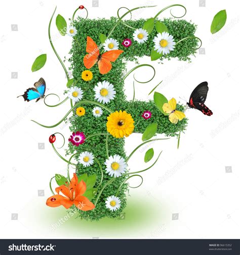 Beautiful Spring Letter F Stock Photo 96615352 Shutterstock