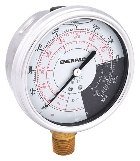 Enerpac Pressure Gauge 0 To 10000 Psi Range 12 Fnpt ±100 Gauge