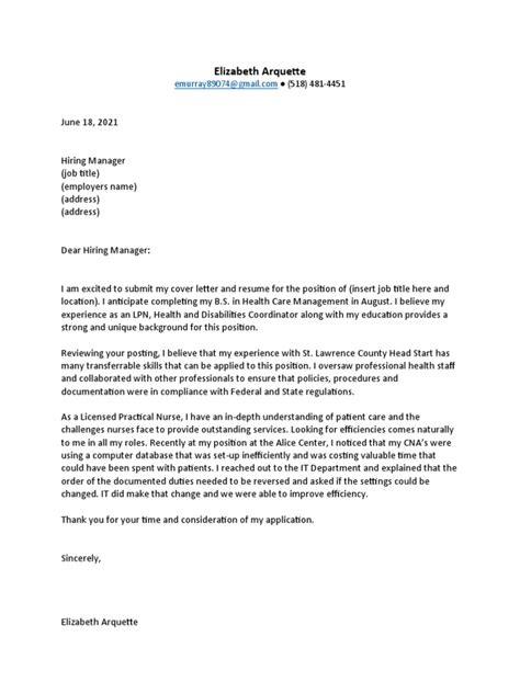 Blank Cover Letter Pdf