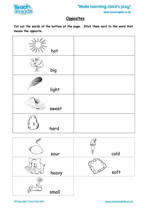 Here is a list of my free printable preschool worksheets and activities by skills they promote. Opposites - TMK Education