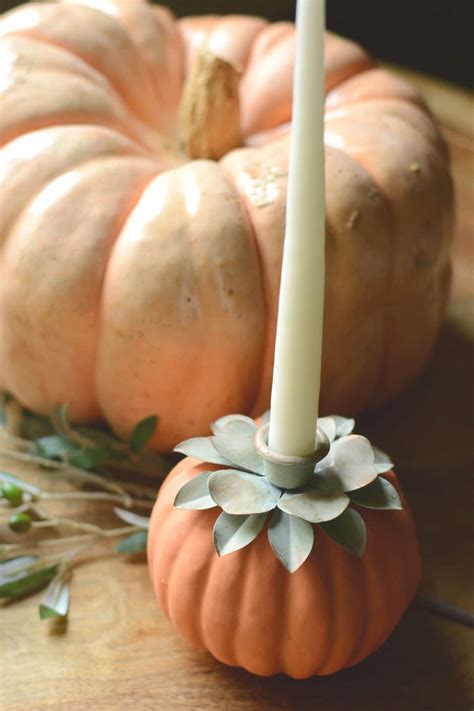 Diy Craft Pumpkin Candle Holders Good In The Simple