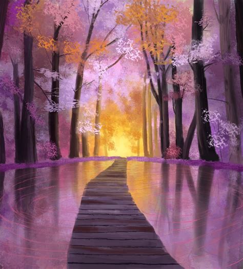 Pink Fantasy Forest By Orbes On Deviantart