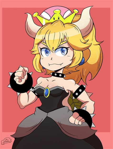Bowsette By LonerCroissant On Newgrounds Anime Cartoon Mario Characters