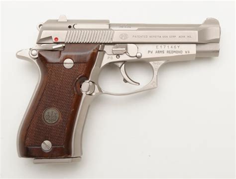 Beretta Model 84f Da Semi Auto Pistol 9mm Short Cal 3 34” Barrel