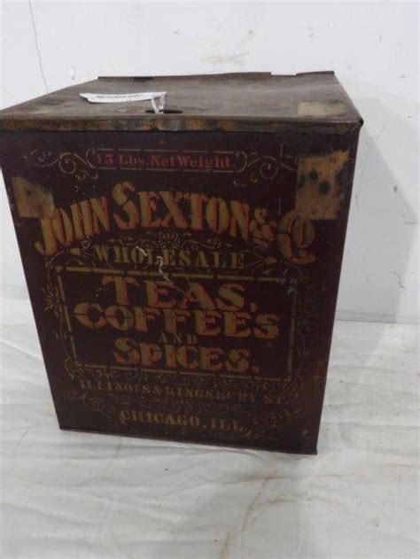 lot john sexton and co teas coffee s and spices tin