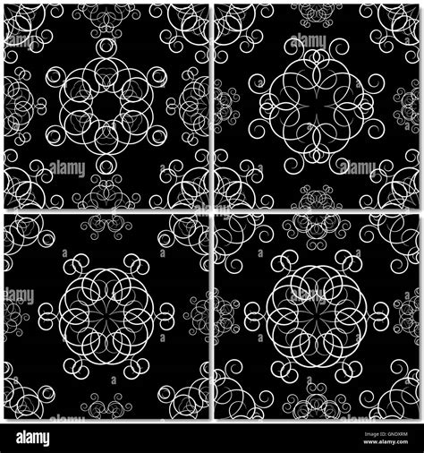 Set Of Seamless Backgrounds Vector Illustration Stock Vector Image