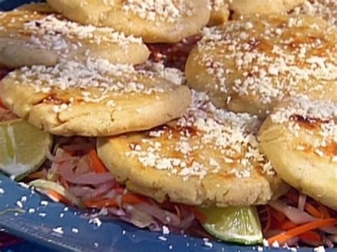 salvadoran pulled pork pupusas with pickled cabbage recipe food network cabbage recipes