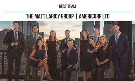 Best Real Estate Team: The Matt Laricy Group, Americorp Ltd. - Chicago Agent Magazine Agents' Choice