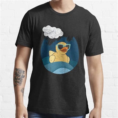 Cute Yellow Rubber Duckling Bath Toy Rubber Duck Ducky T Shirt By