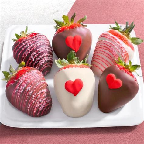 6 Heartfelt Valentine Chocolate Covered Strawberries Acd1037 A T Inside