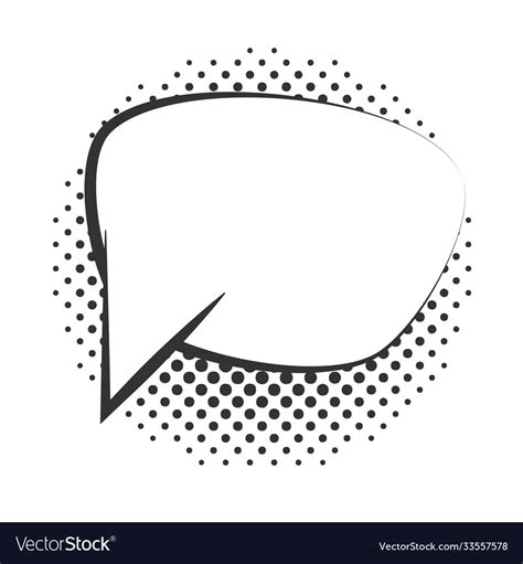 Pop Art Speech Bubble Dotted And Halftone Style Vector Image