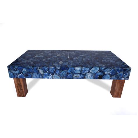 Blue Agate Large Coffee Table Backlit Tarini Stoneworks