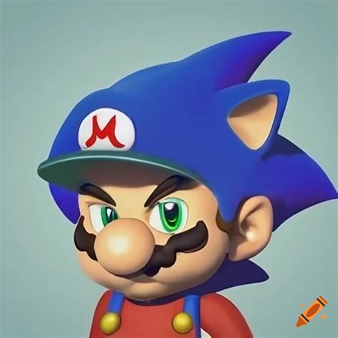 Artwork Of Mario And Sonic Combined On Craiyon