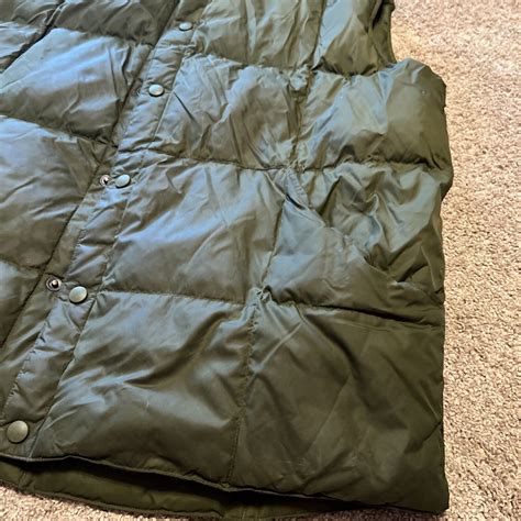LANDS’ END Mens Army Green Puffer Vest Size Large 42-… - Gem