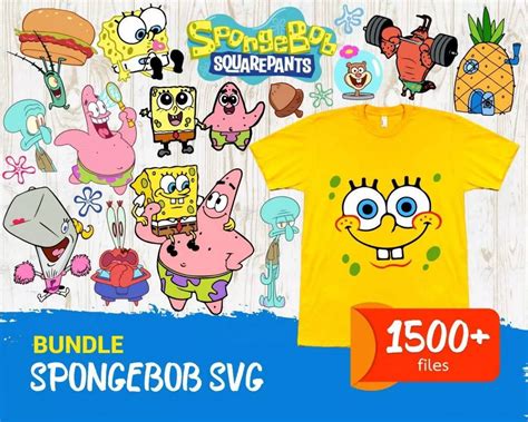 Spongebob Png And Svg Bundle 1500 Files For Cricut And Silhouette In 2022