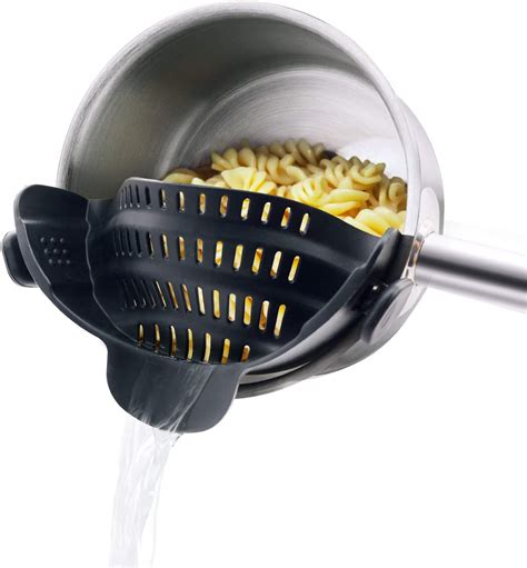 Pasta Strainerspaghetti Strainer With Clip On Silicone Colander Made
