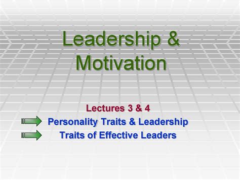 Leadership And Motivation Online Presentation