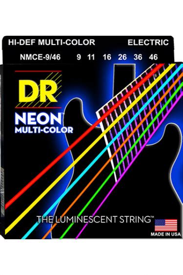 Dr Nmce 9 46 Neon Multi Color Struny Do Gitary Elektrycznej Struny