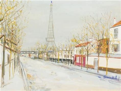 Artwork By Maurice Utrillo Avenue De Versailles Et La Tour Eiffel
