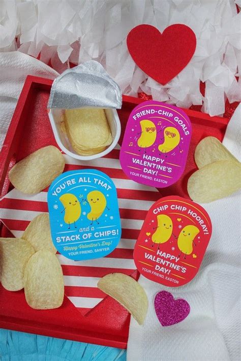 Chips Kids Valentines Printable For Pringles Snack Size Etsy