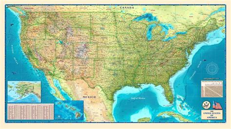Usa Physical Map United States Wall Maps World Map Online Map Murals