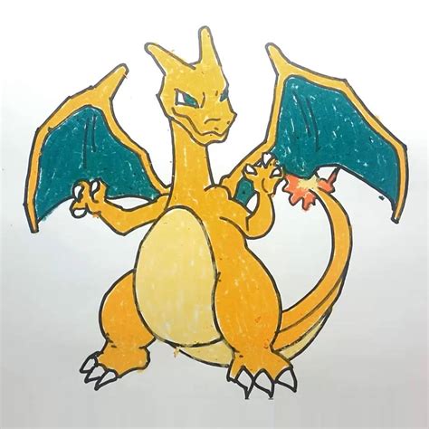 How To Draw Charizard Pokemon Step By Step By Allforkidschannel On