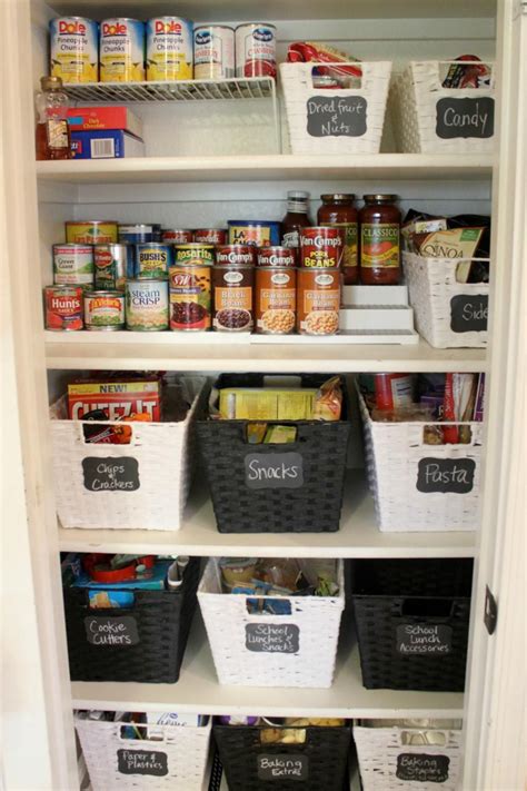 An organized pantry will give you back time my new pantry is actually cabinets with roll outs, but i also have several linen closets with deep shelves and i think the labeled baskets will be. 20 Best Pantry Organizers | Small pantry organization ...
