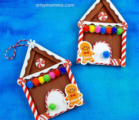 Cute Gingerbread House Ornament Craft For Tweens Artsy Momma