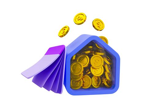 3d mínimo ahorro de dinero concepto. depositando dinero. coleccionar