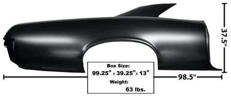 67 Quarter Panel Full Rh Dynacorn 1591r Classic Body Parts