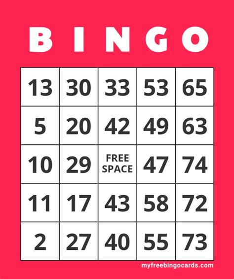 Bingo Card Generator Free Printable