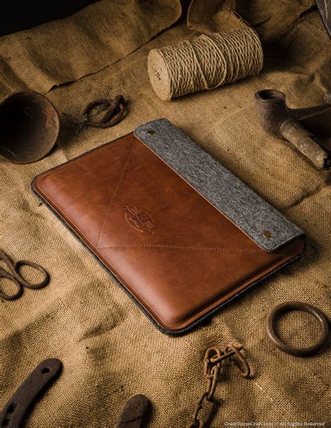 Leather Macbook Proair Sleeve Case Classic Brown Crazy Horse Craft