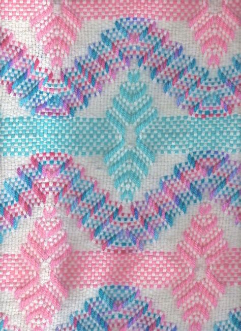 Swedish Weave Monks Cloth Afghanthrow In Turquoise Pink