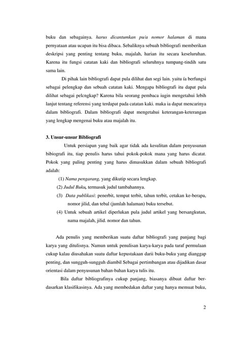 SOLUTION: Daftar pustaka dan catatan kaki - Studypool