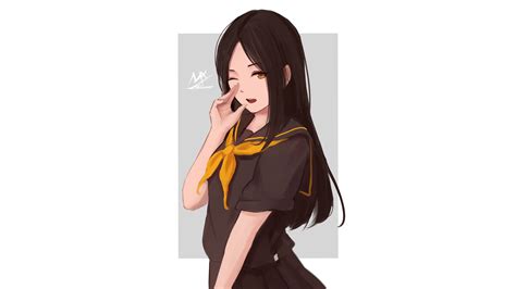 Wallpaper Id 154289 Anime Anime Girls School Uniform Original