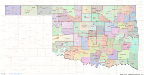 A Map Of Oklahoma United States Map