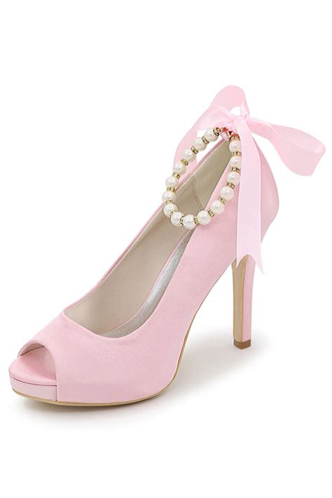 Maybe you would like to learn more about one of these? Escarpin rose bout ouvert à bride en perles pour mariage ...