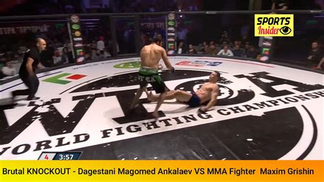 Brutal Knockout Russian Dagestani Magomed Ankalaev Vs Maxim Grishin Amazing Fights Mma