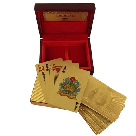 Novelty Playing Cards Deck In 9999 Gold Plating Unusual T From