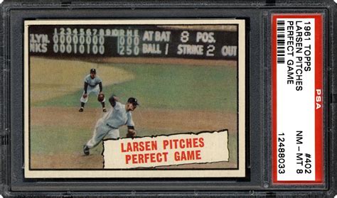 1961 topps don larsen pitches perfect game psa cardfacts®