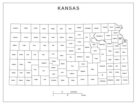 Kansas State Map With Counties And Cities