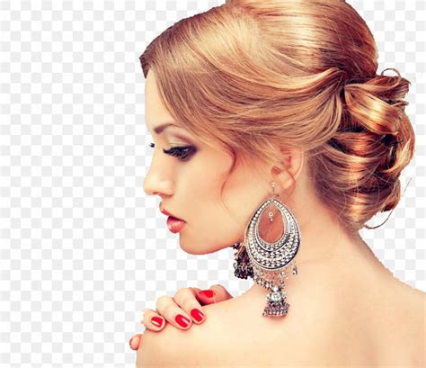 Earring Beauty Parlour Model Hairstyle Png 1000x865px