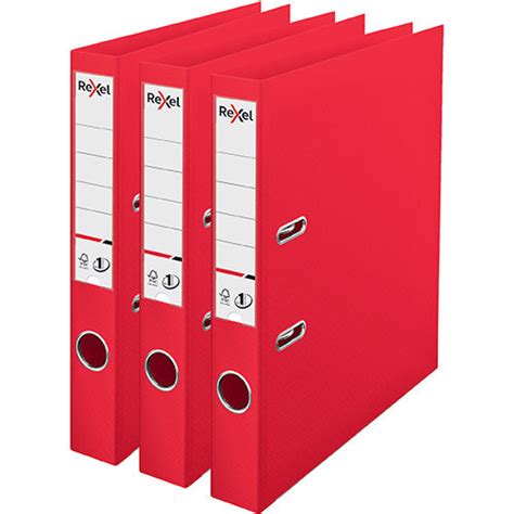 Rexel Choices Lever Arch File PP 50mm A4 Red Pack Of 10 Ref 2115508