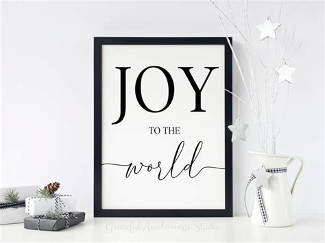 Joy To The World Printable Wall Art Joy To The World Sign Etsy