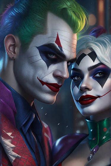 Joker And Harley Quinn Darkened Version By Beyondityart On Deviantart