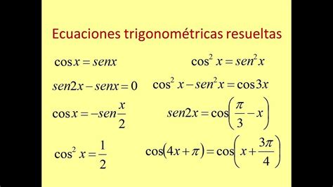 Ecuaciones Trigonométricas Ejercicios Resueltos Explicados Paso A Paso