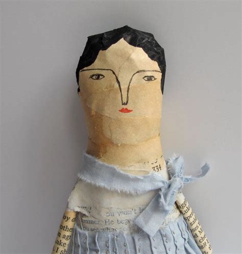 Liberty Mixed Media Folk Art Doll Original Paper Sculpture Etsy