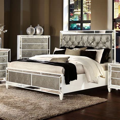 Up to 70% off bedrooms. Monroe+Panel+Bed #bedroomfurniturelasvegas | Glass bedroom ...