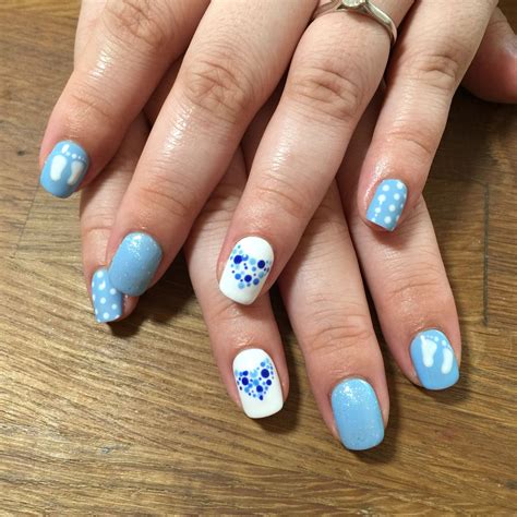 Baby Shower Nails Boy Blue Baby Nails Baby Shower Nails Baby Boy Nails