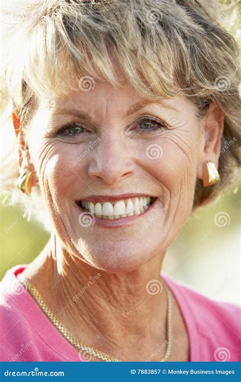 Portrait Of Senior Woman Smiling At The Camera Stock Image Image Of Caucasian Head 7883857